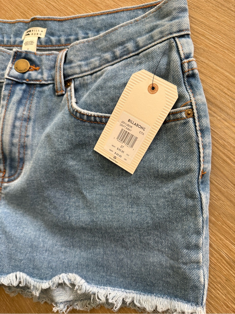 Billabong Women's Drift Away frayed denim shorts - Picture 4 of 7